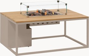 Outdoor salontafel Cosiloft met vuurkorf & teakhouten tafelblad