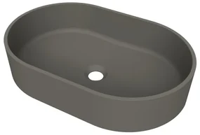 Arcqua Case waskom - ovaal - 55x36cm - mat quartz grijs WAS655485