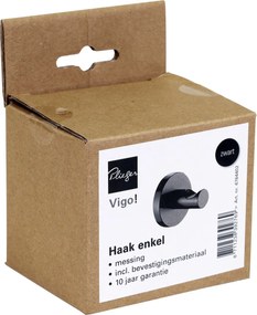 Plieger Vigo handdoekhaak enkel mat zwart