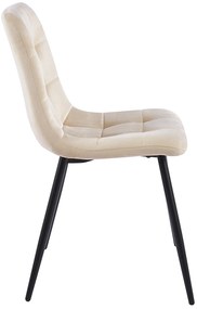 Set 4 Stoelen Stuhl Fluweel