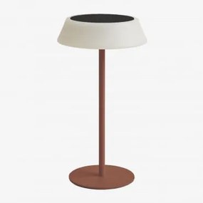 Draadloze Led Solar Tafellamp Voor Buiten Van Polyethyleen En Ijzer Ulenia Terracota - Sklum