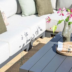 Garden Impressions Malakka loungebank 4-delig - donker grijs