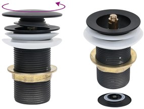 vidaXL Afvoer pop-up zonder overloop 6,4x6,4x9,1 cm zwart