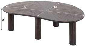 Salontafel Bruin Teakhout Organisch - 110 X 68cm.