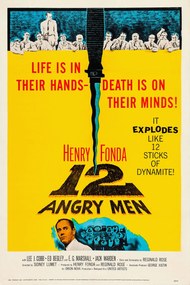 Kunstdruk 12 Angry Men (Vintage Cinema / Retro Movie Theatre Poster / Iconic Film Advert), (26.7 x 40 cm)