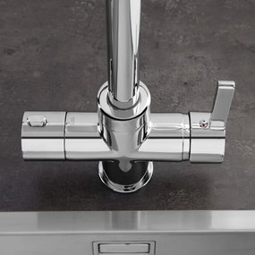 Selsiuz kokend water kraan met titanium single boiler en C-uitloopkraan chroom