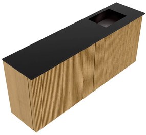 Mondiaz Joya 100cm toiletmeubel oak met wastafel faye rechts zonder kraangat urban