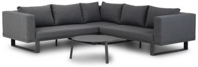 Hoek loungeset 5 personen Aluminium/Outdoor textiel Grijs  Lifestyle Garden Furniture Club/Rimini