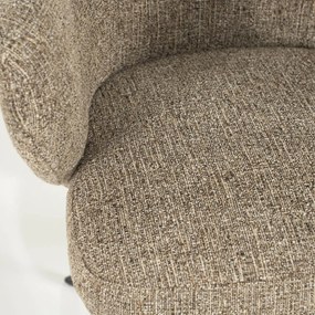 Eleonora Connor Fauteuil Draaibaar Bruine Stof