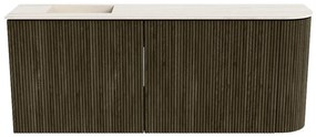 Mondiaz Joya DLux 100cm toiletmeubel ronding rechts shadow met wastafel faye links 1 kraangat meli