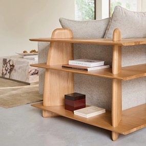Lage massief eiken boekenkast, klein model, ILOSS