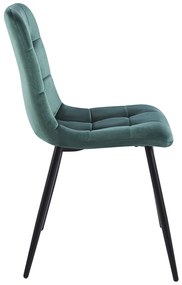 Set 4 Stoelen Stuhl Fluweel