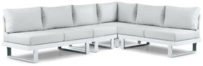 Hoek loungeset 6 personen Aluminium Wit Lifestyle Garden Furniture Lorenzo