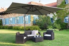 Zweefparasol Siena 3x4m Garden Point grijs