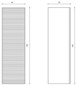 Sanigoods Maisy kolomkast ribbelfront 160cm walnoot