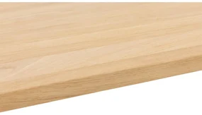 Goossens Bijzettafel Quinze, hout eiken onbewerkt, modern design, 110 x 50 x 50 cm