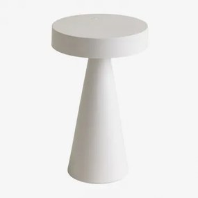 Draadloze Led-buiten Tafellamp Van Ijzer Catinca Wit - Sklum