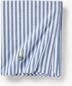 Gestreept tafelkleed Melony met geborduurde motieven