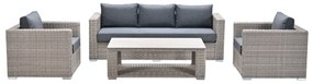 Garden Impressions Tennessee loungeset 4-delig vintage willow - texfiber