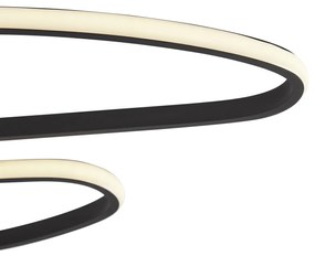 Design plafondlamp zwart 100cm incl. LED 3-staps dimbaar 2-lichts - Pepe Design Binnenverlichting Lamp