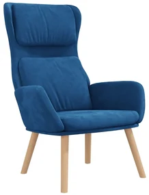 vidaXL Relaxstoel fluweel blauw