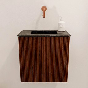 Mondiaz Joya DLux 40cm toiletmeubel ruby met wastafel faye midden zonder kraangat lava