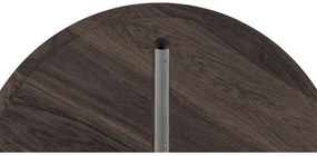 Goossens Excellent Salontafel Ferris rond, hout eiken donker bruin, elegant chic, 70 x 33 x 70 cm