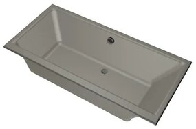 Xenz Kristal Ligbad - 160x75x48 - afvoer Midden - acryl - cement 6984-06