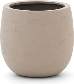 + 15% kassakorting | Bloempot Luca Lifestyle Terreno | Taupe Kunststof | ø42cm | Geschikt voor buiten en binnen | Kees Smit Tuinmeubelen