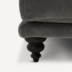 Longchair in fluweel, Lazare