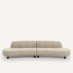 6-zits bank in linnen fluweel, Rosebury, ontwerp door Emmanuel Gallina