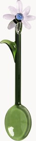 Handgemaakte lepels Flora van borosilicaatglas, 2 stuks
