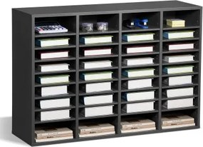 VEVOR documentenorganizer met 36 vakken en verstelbare planken, brievenbak, opbergbak voor documenten, gemaakt van MDF (Medium Density Fiberboard), opbergbak voor kantoor en klaslokaal, grijs.