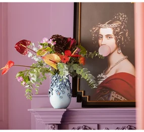 Kare Design Butterflies 35 Blauwe Vaas Met Vlinders