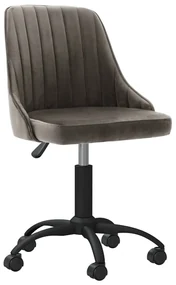 vidaXL Eetkamerstoelen draaibaar 2 st fluweel donkergrijs