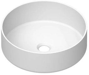 BRAUER Circle waskom - 36x36cm - rond - keramiek - mat wit WK-CC36ROMW