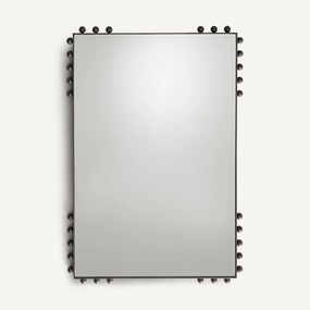 Marmeren spiegel, afwerking nikkel lak, H96 cm, Arama