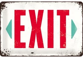 Metalen bord Exit