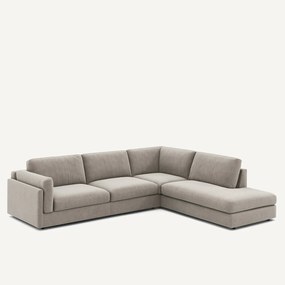 Omvormbare hoekbank, chenille fluweel, CÉSAR