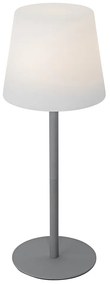 Buitenlamp Tafellamp grijs oplaadbaar incl. LED en dimmer IP54 - Jude Modern IP54 Buitenverlichting rond Lamp