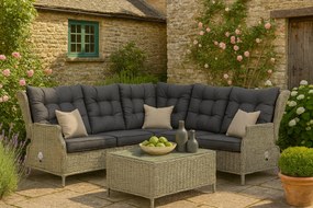 Hoek loungeset 5 personen Wicker Grijs  Garden Collections New Castle