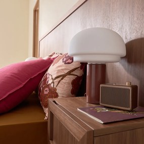 Lamp van opaalglas en ijzer H27,5 Agathilda