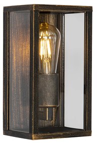 Vintage wandlamp antiek goud 26 cm IP44  - Charlois