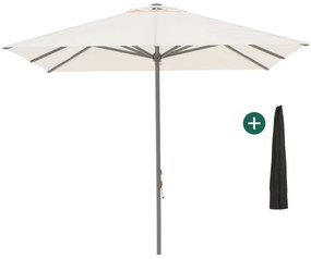 + 15% kassakorting | Parasol Shadowline Cuba | Inclusief hoes | Vierkant | 300x300cm | Met katrol | Wit | Kees Smit Tuinmeubelen