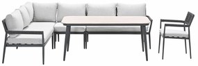 Garden Impressions Tineo lounge dining set 6-delig incl stoel - donker grijs