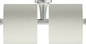 Duravit Starck T dubbele toiletrolhouder 25,5x7,6x5cm RVS geborsteld
