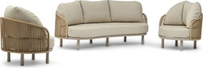 Stoel en Bank Loungeset 5 personen Rope Zand/Beige  Coco Amici