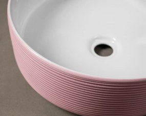 Sapho Ardea waskom keramiek Ø41x15cm roze