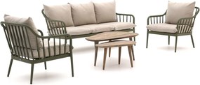 Stoel-bank loungeset Manifesto  | 5 personen | Loungeset Groen | Aluminium | Kees Smit Tuinmeubelen
