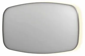 INK SP30 spiegel - 140x4x80cm contour in stalen kader incl indir LED - verwarming - color changing - dimbaar en schakelaar - geborsteld RVS 8409773